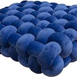 bnf® Window Cushion Fashion Handwoven Woven Knot Pillow for Restaurant Bar Garden Deep Blue | Home Decor | Pillows-image-65