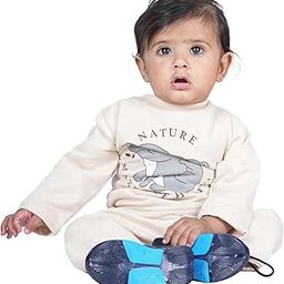Baby Boys Classic Fit Solid Sweatshirt and Sweatpant Set | Beige | 9-12 Months | KIDS12959-image-66