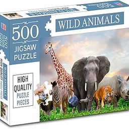 Wild Animals 500-Piece Jigsaw Puzzles for Kids and Childrens – Realistic Illustration Challenging Brain Booster Gifts, Fun and Creative Fun Game - Ages 9+ (500 Pcs)-14