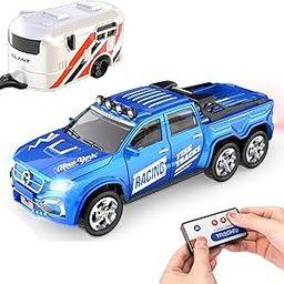 Bestie toys Remote Control Small Car, 1:64 Scale Off-Road RC Car, USB Rechargeable 2.4GHZ Three Speed Indoor Alloy Vehicle for Kids (Beenz X-Class Blue)-image-0