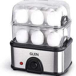 Glen Egg Boiler Steamer Plus Boils Upto 16 Eggs Auto shut Off, Push Button Start, 350W (SA3036EBSPLUS)-0