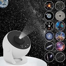Planetarium Projector Night Light, 6 in 1 Projection Galaxy Projector with Aurora Constellation Nebula Moon Planets 360° Rotating Focusable Star Projector Lamp-67