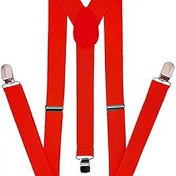 Adjustable Elastic Y Back Style Suspenders for Men - Red-image-46