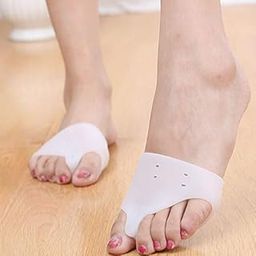 TCCO ENTERPRISE Half Toe Sleeve Metatarsal Pads for Ball of Foot Pain, Gel Forefoot Cushion Insole Support Diabetic Feet, Morton's Neuroma, Callus, Blisters, Bunion for Men Women - 1 Pair (White)-picture-2