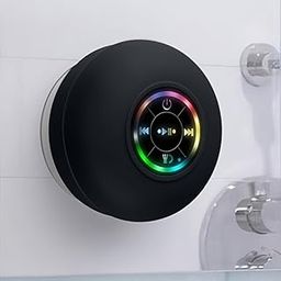 Mini Bluetooth Shower Audio Device with RGB Lights | Waterproof Suction Cup | IPX4 Bathroom Music Player with Mic | Portable Wireless Sound System | LED Pocket Gadget for Travel-picture-25