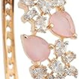 Fashion Jewellery Pink Rodium-Gold Polished Zircon Kada With Locking System |Best For Gifting, Bride, Bridemaids & Special Occasion | Zircon Kada For Women - 431942-image-63