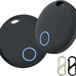 Tracker Tags 2 Pack, Luggage Tracking Compatible With TUYA APP, iOS and Android, Key Finder Locator With Sound, Smart Item Finder for Keys, Bags, Suitcases, Black-image-25