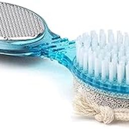 LUXURIA 4 In 1 Foot Pedicure Brush, Pumice Stone, Scrubber & File For Soft Care-11