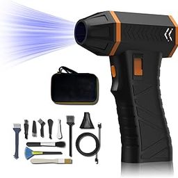 Compressed Electric Air Duster, 300000RPM Super Power Cordless Air Duster, Rechargeable Durable Air Blower, 3-Gear Adjustable Mini Blower, Dust Blower for Computer, Keyboard, House,Snow Blower for Car-image-31