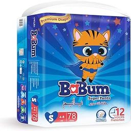 Babum Premium Diaper Pants | S-78 counts | Wetness Indicator| up to 12 hours Absorption | 4-8 Kg | Super Soft Diapers-picture-2