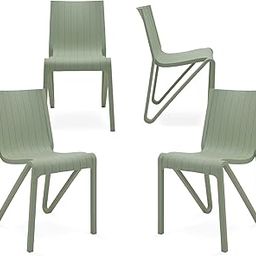 Oaknest Unboxing Furniture Supreme Zyleg Plastic Chair| Designer Armless Chair For Dining Room| Weight Bearing Capacity 150 Kg| 6 Months Warranty* (Frosty Green)| Set Of 4 Piece-picture-26