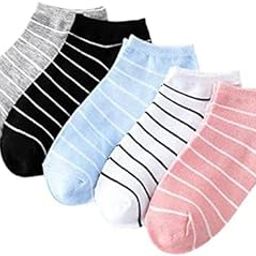 Cotton Ankle Length Plain Colourful Socks For Women/Girls-Combo Free Size Pack of 5 Pairs,Multicolor-3