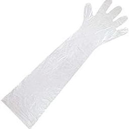 POLYGLOVE Veterinary Long Hand Transparent Plastic Gloves Pack of (100 pcs) Disposable Plastic Gloves, Latex-Free, Non-Sterile for Cleaning, Cooking, Hair Coloring, Dishwashing-picture-25