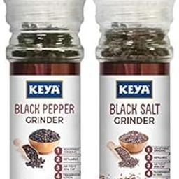 Keya Grinder Combo Pack – Black Pepper Grinder (50g) & Black Salt Grinder (100g) | Convenient Twist-Top Design for Effortless Seasoning, Cooking & Garnishing | Easy-to-Use Set for Everyday Flavor Enhancement-image-16