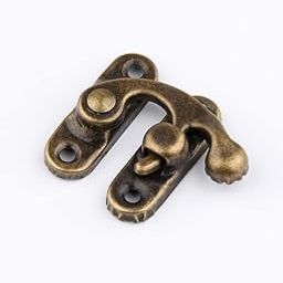 RED APPEL Small Metal Latch/Hook Lock with Screws | Buckle Clasp for Wooden Jewellery & Gift Boxes, DIY Craft Projects (10)-2