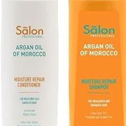 Salon Professional Argan Oil of Morocco Moisture Repair Shampoo & Conditioner Combo | Set of 2 (100 ml Each)-image-80