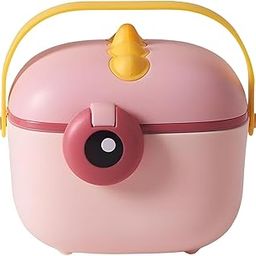 BADAL KIDZ Portable Baby Food Storage Container, Pink, with Handle, Camera design/Milk container-32