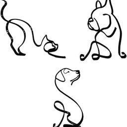 MERISHOPP 3X Abstract Cat Dog Figurine Lifelike Animal Sculpture Statue|Home & Garden|Home D?©cor|Figurines-image-37