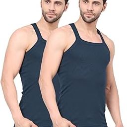 Digsel Men 100% Cotton Sports Gym Vest-1010_ Pack of 2 Navy-image-41