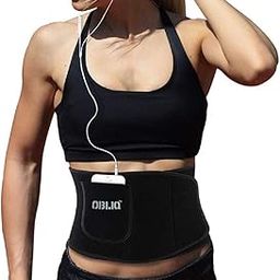obliq Sweat Slim Belt with Mobile Holder for Men & Women Waist Stomach Shaper Fitness Yoga Wrap Unisex Weight Loss Back Pain Gym Running Travel Tummy Workout (Large (Upto 39 Inches)) Black-image-124