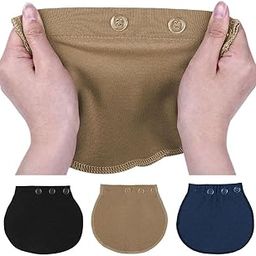 CALANDIS® Maternity Pregnancy Adjustable Waist Extender Elastic Extender Pads Black-image-83