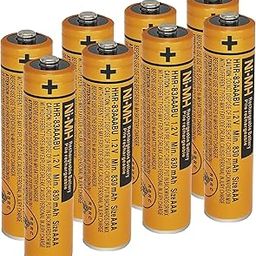 ZZWJBCYLE 8 Pack HHR-83AAABU NI-MH AAA Rechargeable Battery for Panasonic, 1.2v 830mah Rechargeable AAA Batteries for Panasonic Cordless Phone Handset, Remote Controls, Electronics-21