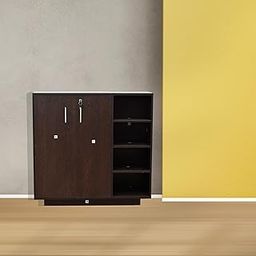 Lockable Engineered Wood Shoe Rack, Cabinet, Storage, Rack, with Door, Classice Walnut, Wenge (Wenge)-image-19