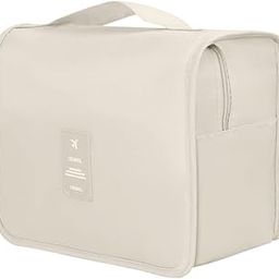 Polyester Hanging travel toiletry bag, portable toiletry bag for women's toiletry bags with sturdy hooks, Beige ( 21 x 2.2 x 23.8 cms )-image-84