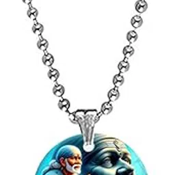 afh Lord Shirdi Saibaba Acrylic Pendant with Bead Chain | Spiritual Jewelry-picture-47