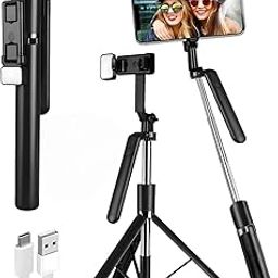 X3 Selfie Stick with Tripod Stand, 6 Feet Length, Wireless Remote, Detachable Holder, Bluetooth Compatible for iPhone/Android - Perfect for Vlogging & Photo Shoots (R16 Selfie Stick)-0