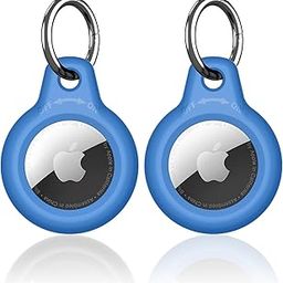 SUPFINE Airtag Holder, 2 Pack Airtag case with Keychain,Air tag Case with Key Ring for Apple Tags,Airtags Cover for Wallet,Luggage,Cat,Dog,Pets,for Item Finder,Blue-image-18