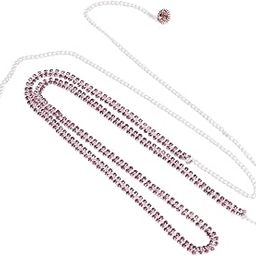 FASHIONS Silver Hip waist belly chain Vaddanam kamarbandhani Silver pink colour Belt for Half Saree-image-49