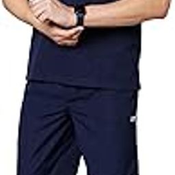 Knya Active Men's 5-Pocket Scrub Suit | Set of Top & Bottom | Half Sleeves | V Neck | Breathable Fabric | Comfortable | Durable | Uniform for Doctors, Nurses and Dentists-26