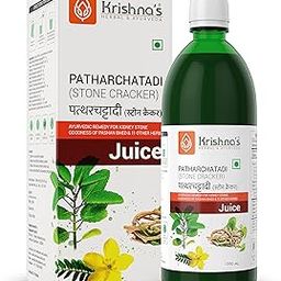 KRISHNA'S HERBAL & AYURVEDA Patharchatadi Juice-1000 Ml Dissolve Or Break The Stone Goodness Of Pashanbhed, Adulsa, Kutki & Amla Blend Of Ayurvedic Herbs For Kidney, Pack Of 1-32