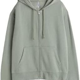 Zipper Hooded Full Sleeve Sweatshirts for Women (Khakhi Green)-image-111