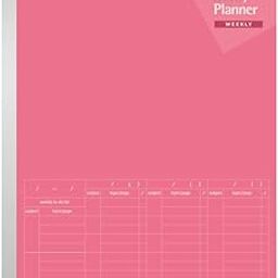 KOKUYO No-Y82MW-RP Campus Notebook, Study Planner, Weekly Ruled, A5, Pink-13