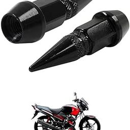 LOVMOTO Universal Spiked Valve Caps,Aluminum Alloy Dustproof and Waterproof Tire Valve Stem Caps, Suitable for Cars, Trucks and Motorcycles (2PCS Black) Comfortable with Gladi-ator-image-49