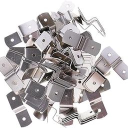 100 Pieces Meal Offset Mounting Canvas Z Clips for Photo Picture Framing-picture-16