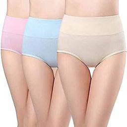 Women High Waist Plus Size Tummy Tucker Cotton Panty Full Coverage Inner Body Shapewear for Stretchable & Comfortable Pack of 3-image-99