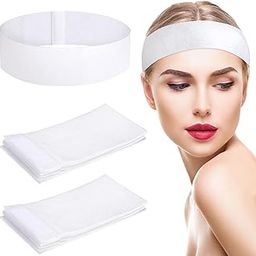 Disposable Headbands for Facials, Disposable Headbands for Spa Esthetician Supplies Esthetician Headbands Stretch Headbands for Women's Hair Pack of 50-image-17