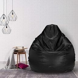 hOuse DECoR - The Home Decor Company ™ Teardrop Regular Bean Bag Cover (Black) (XXL)-image-31