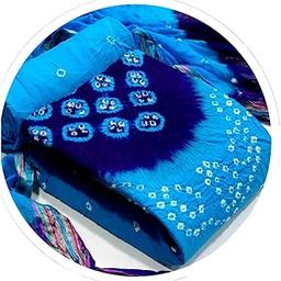Fashion Women's Pure Cotton with Hand Bandhej Unstiched Rajasthani Bandhani Dress Material-picture-47