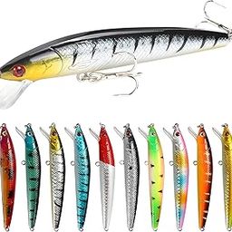 10 Pcs Hard Bait Fishing Lure | Artificial Baits Minnow Fishing Spoon Wobbler Pesca Treble Hook | Fishing Hook | Fish Lure for Saltwater and Fresh Water-picture-20