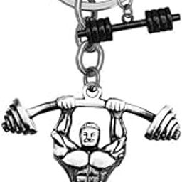 Fitness Gym Keychain Bodybuilder Gifts for Men Motivational Workout Keychain Gifts for Gym Lover Inspirational Bodybuilding Keychains Trainer Gift Silver And Gold-image-99