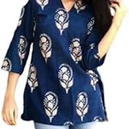 Women's Short Kurti in TOP Black Rayon Cotton Blend | Ladies Ethnic Tunic | Office-picture-54