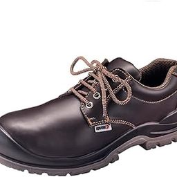Udyogi Edge DD MF - Safety Shoes for Men | Made with Lightweight Microfiber, Alloy Steel Toe and Extended Toe Guard Brown-20