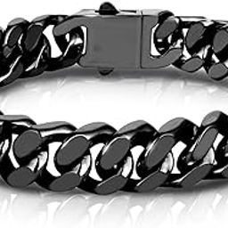 Stainless Steel Metal Bracelet Stylish Openable Fancy Design Jewellery Gift for Men-image-15