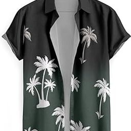 Men's Tropical Palm Tree Hawaiian Shirt – Short Sleeve Beach Aloha Button-Down Casual Top-image-16