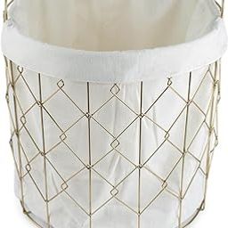 IAAH Metal Weaved Laundry Basket | Large Oval Clothes Hamper with Gold Finish, Durable Stainless Steel & Glass, Stylish Storage for Laundry, Blankets, Living Room & Bedroom-image-82