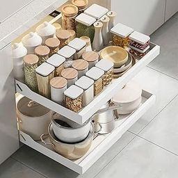 CARTNOVA‚Expandable Cabinet Organizer with Deep Drawers for Bathroom & Kitchen - Maximize Storage Space & Easy Access-12